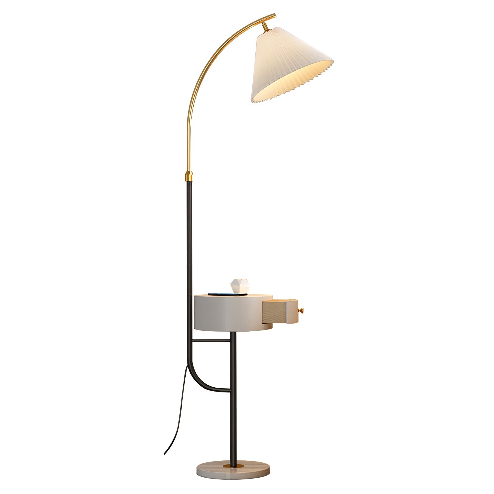 Pleated Arc Floor Light Floor Lamp