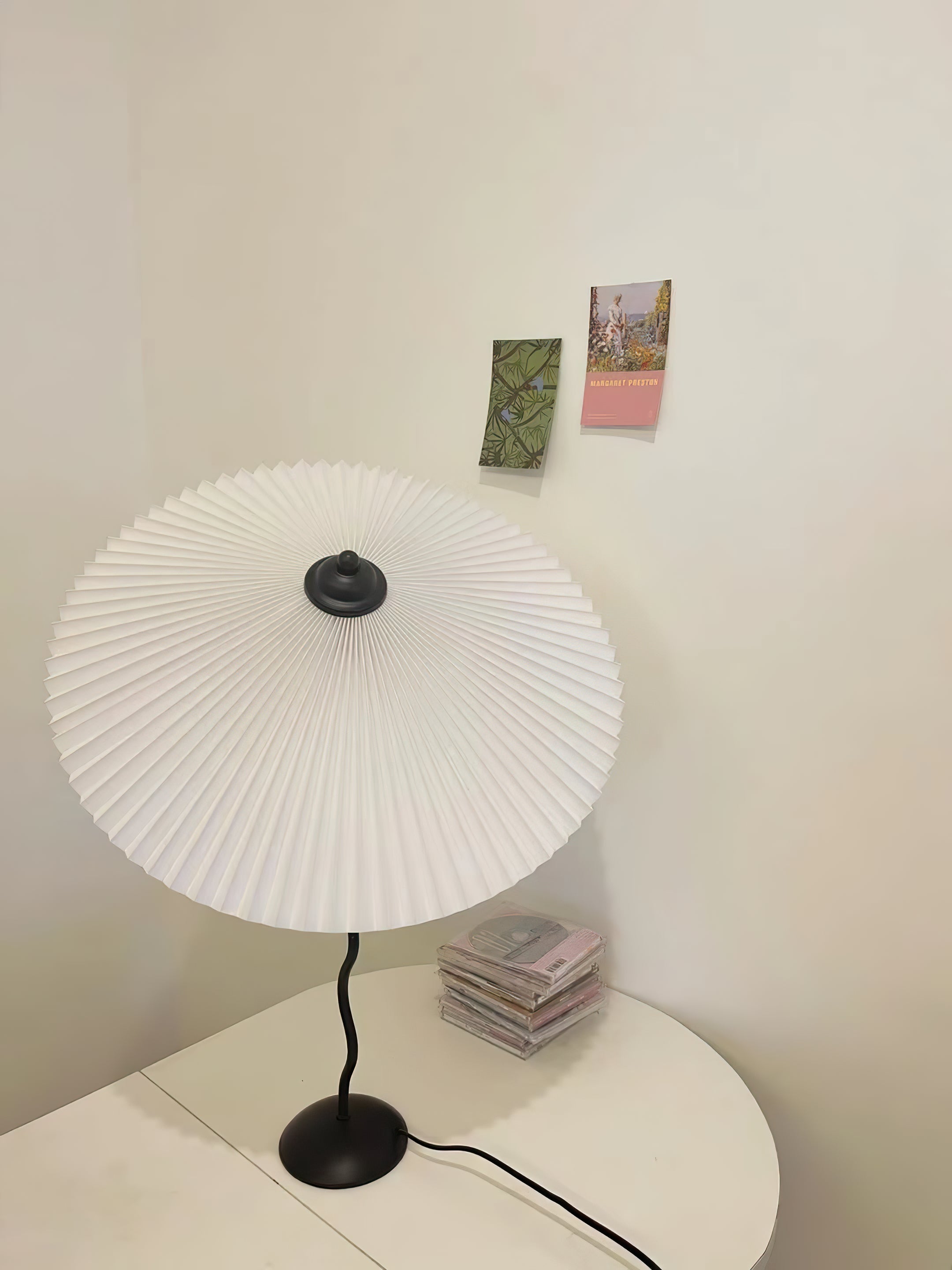 Pleated Hat Portable Lamp Table Lamp