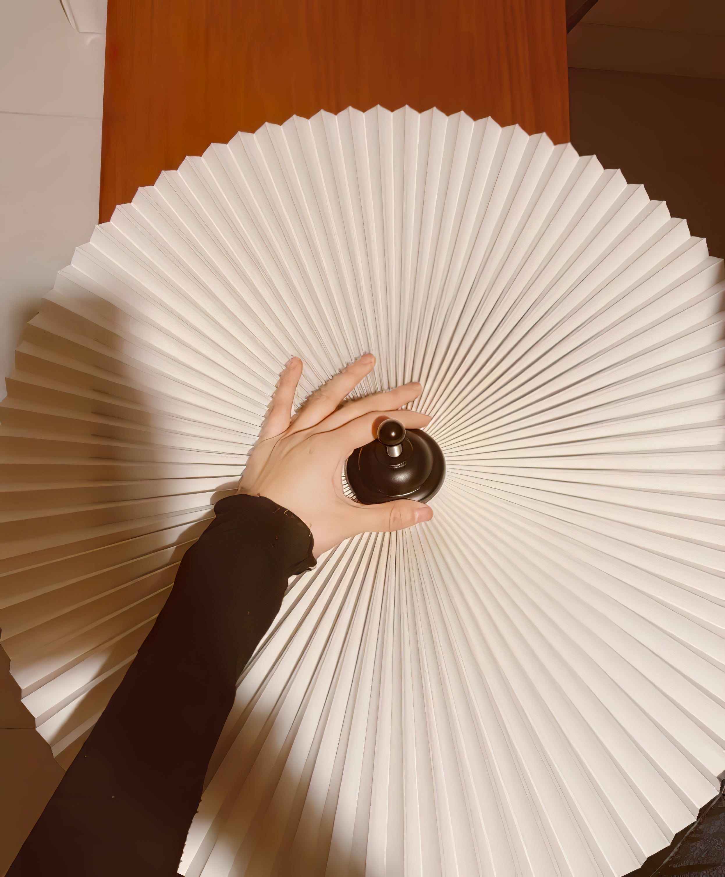 Pleated Hat Portable Lamp Table Lamp