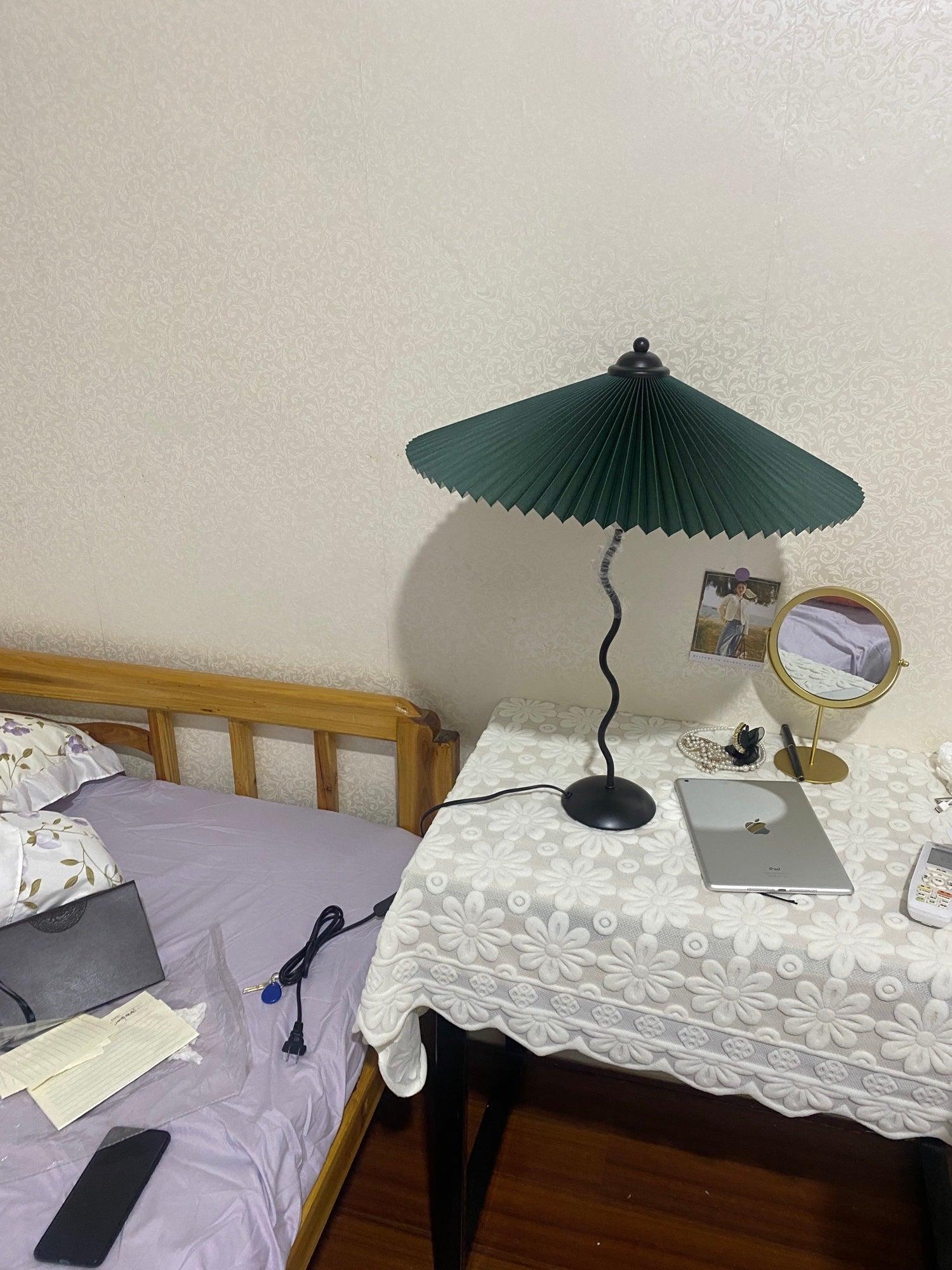 Pleated Hat Portable Lamp Table Lamp
