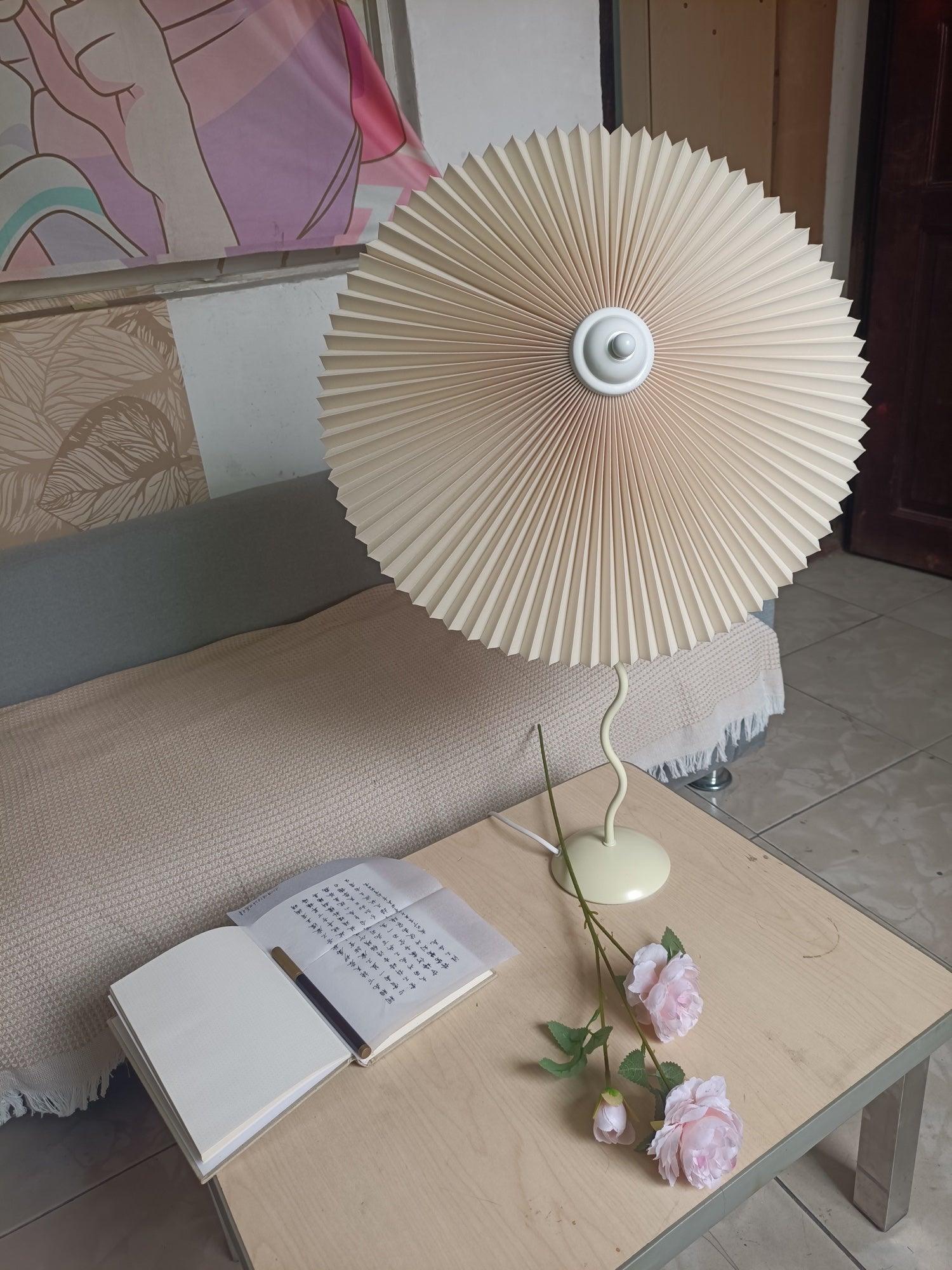 Pleated Hat Portable Lamp Table Lamp