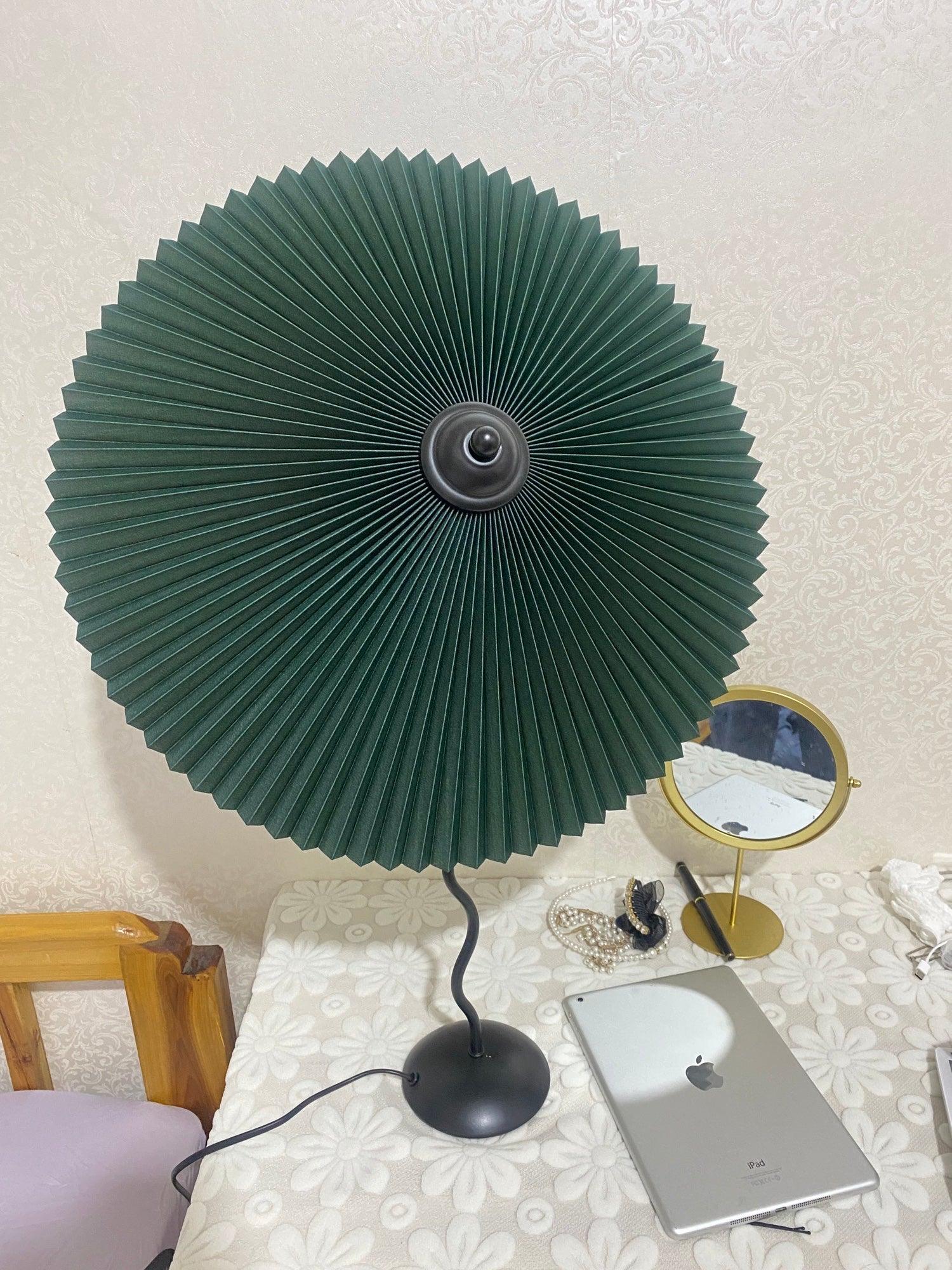 Pleated Hat Portable Lamp Table Lamp