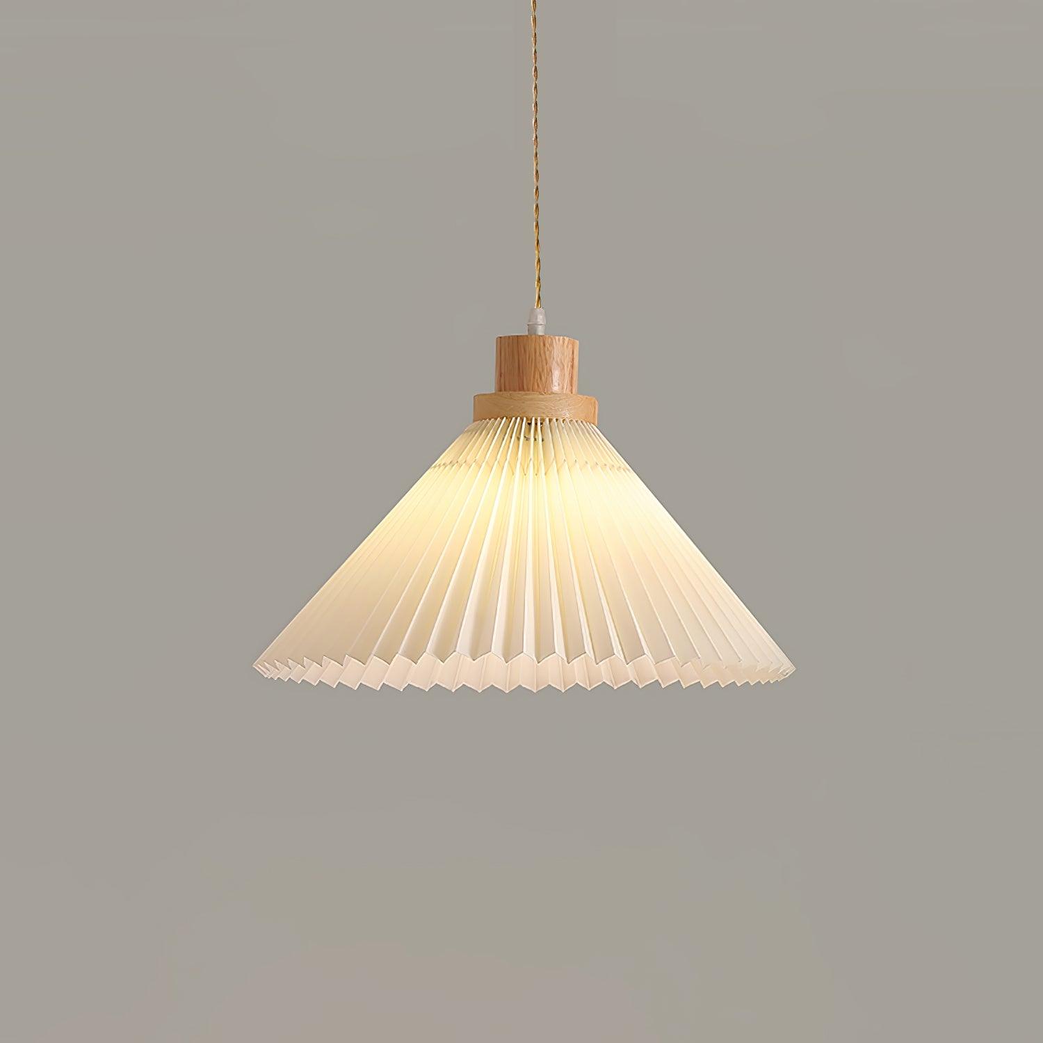 Pleated Wooden Ceiling Light Fitting detail view 32