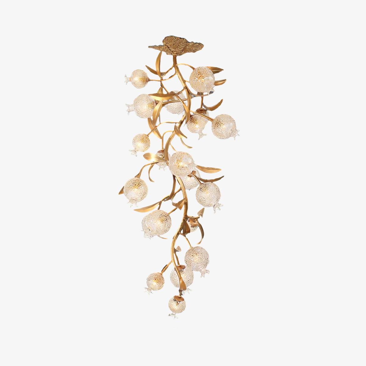 Pomegranate Brass Overhead Light Ceiling Lamp