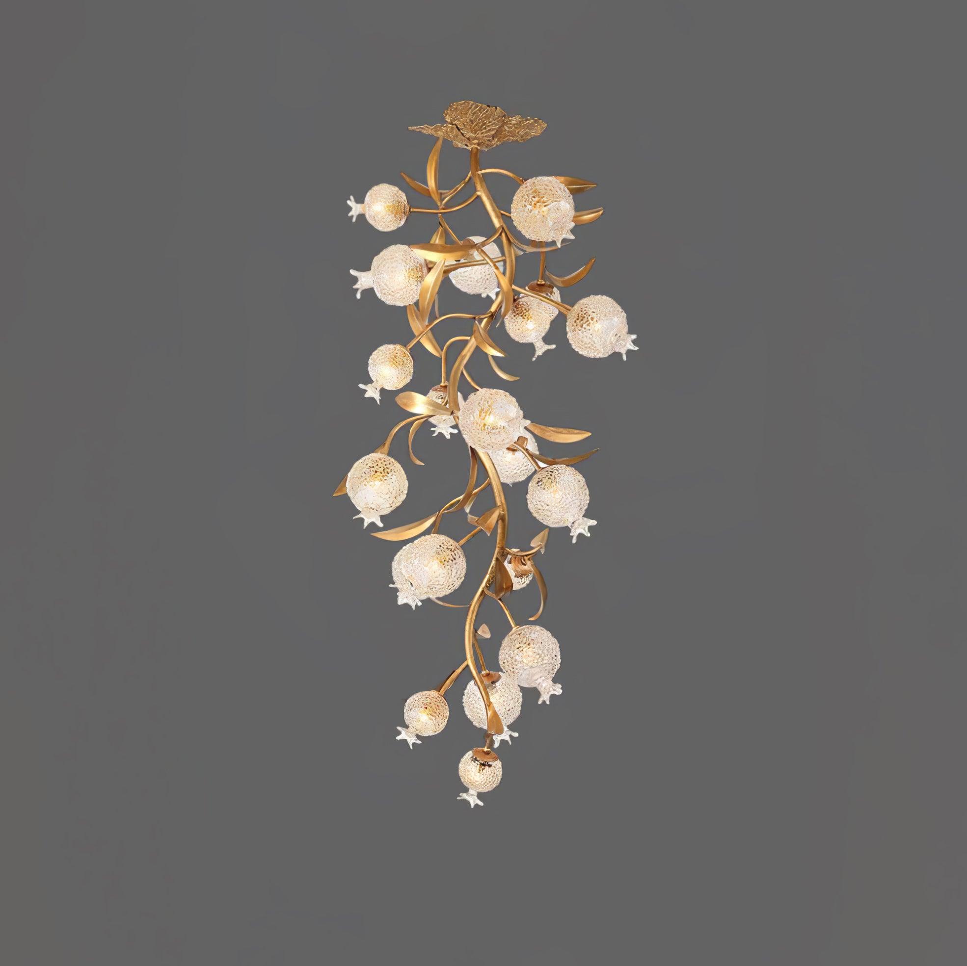 Pomegranate Brass Overhead Light Ceiling Lamp