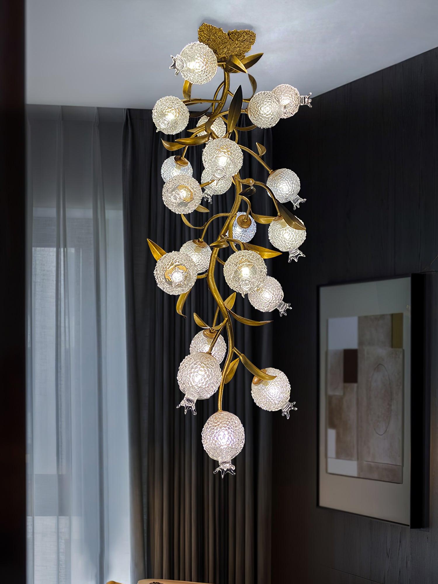 Pomegranate Brass Overhead Light Ceiling Lamp