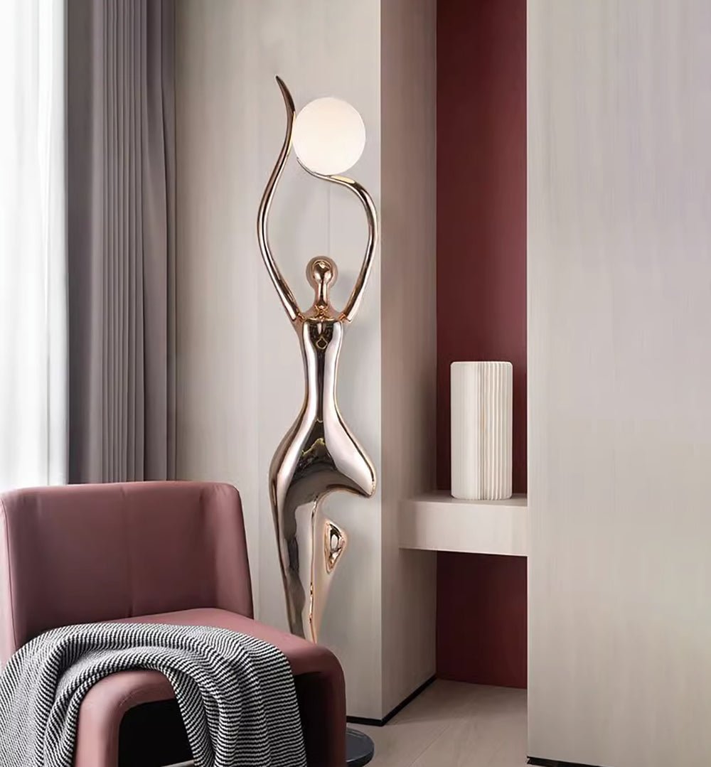 Pose Yoga Sculpture Floor Lamp detail view 3