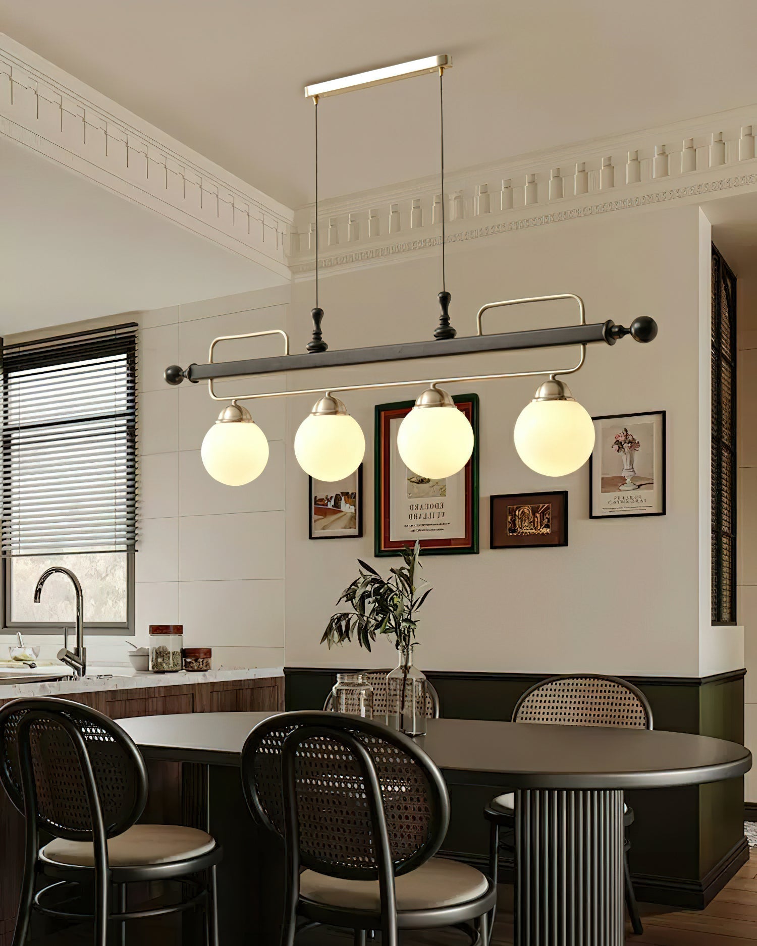 Quad Sphere Chandelier 47.2