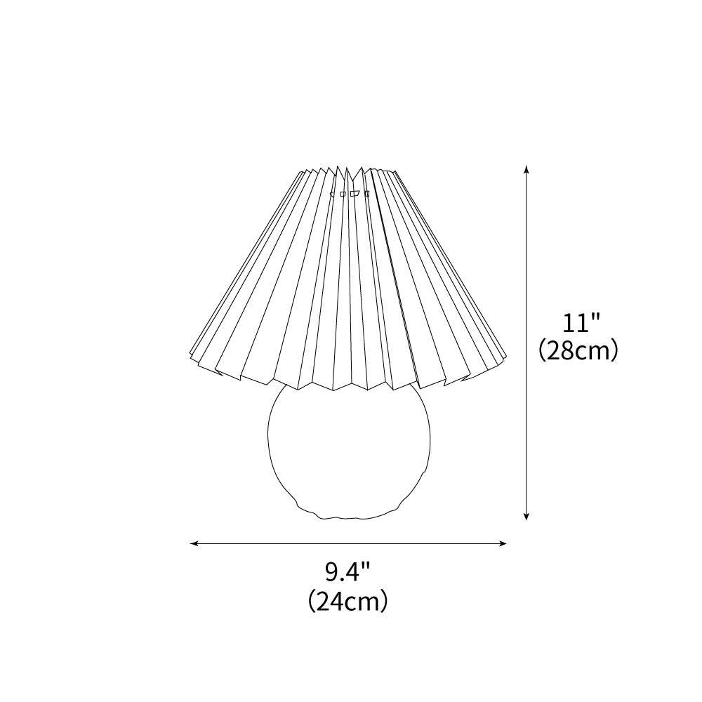 Rattan Pleated Table lamp 9.4