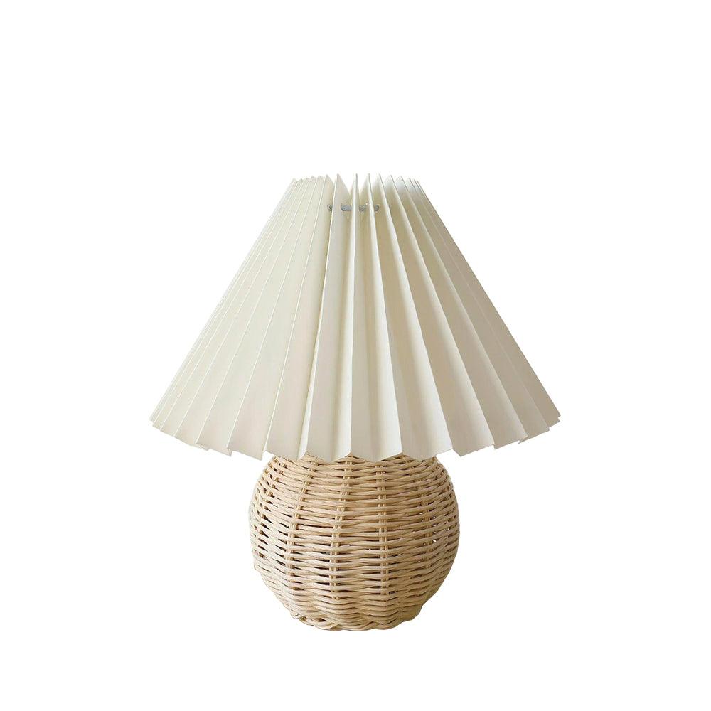 Rattan Pleated Table lamp 9.4