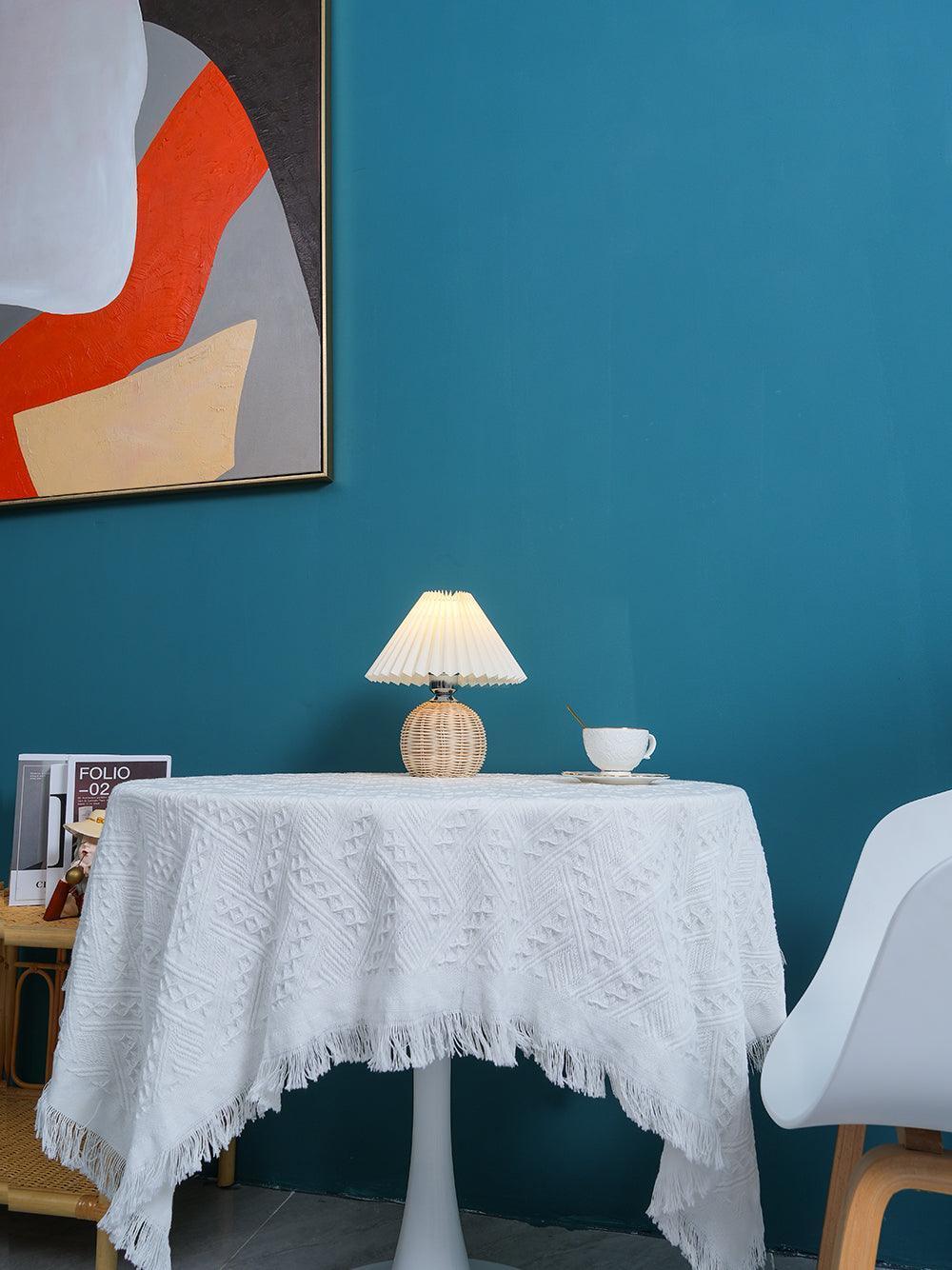 Rattan Pleated Table lamp 9.4