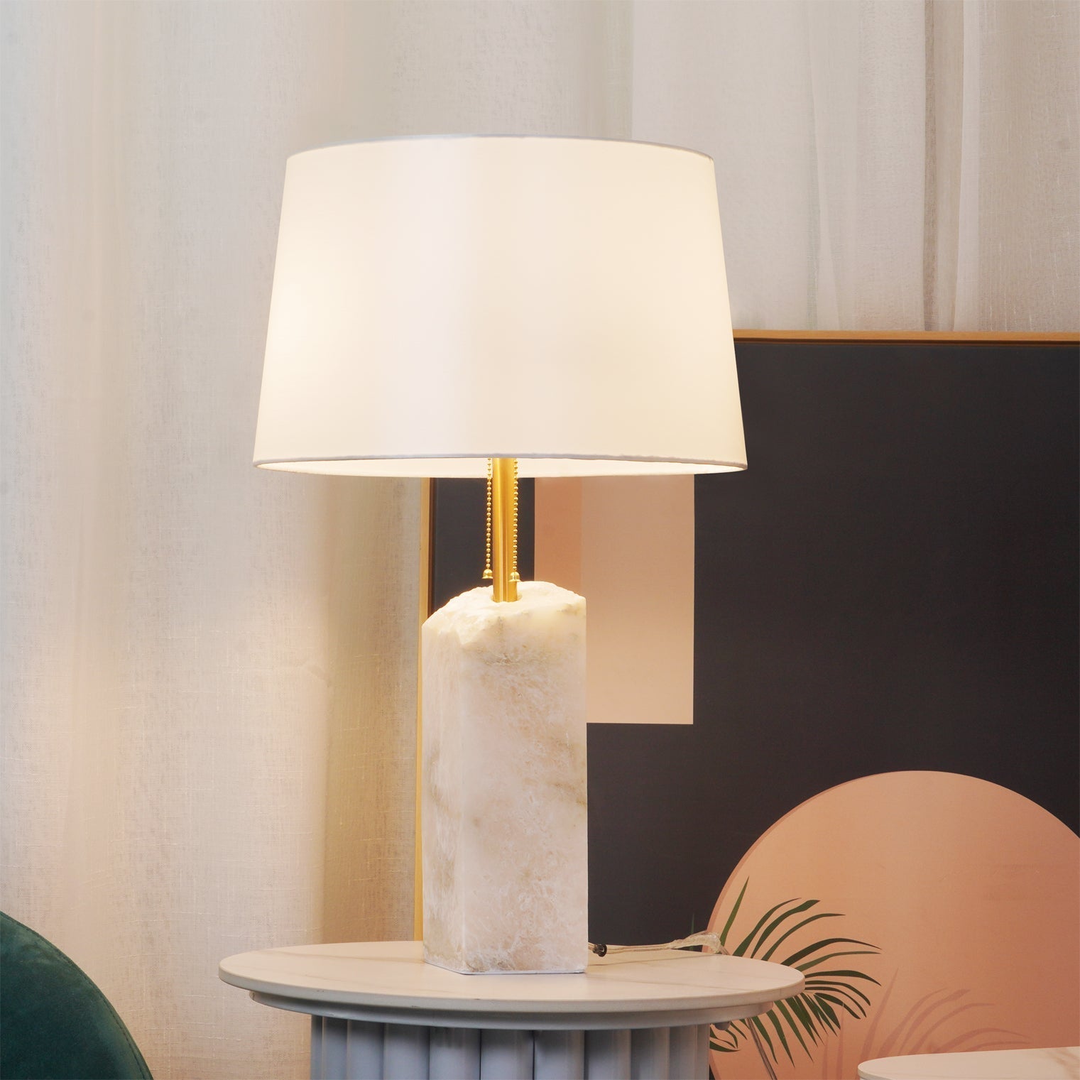 Raw Alabaster Accent Lamp Table Lamp