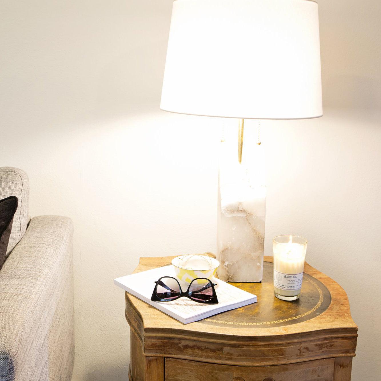 Raw Alabaster Accent Lamp Table Lamp