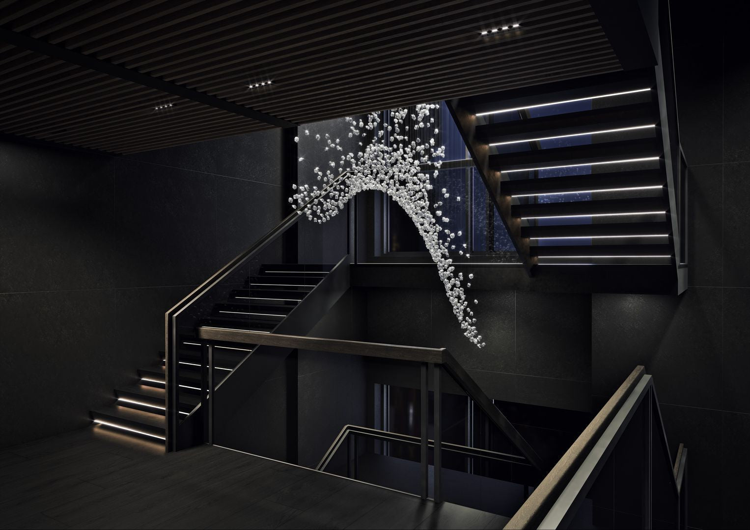 Raw Crystal Customizable Chandelier