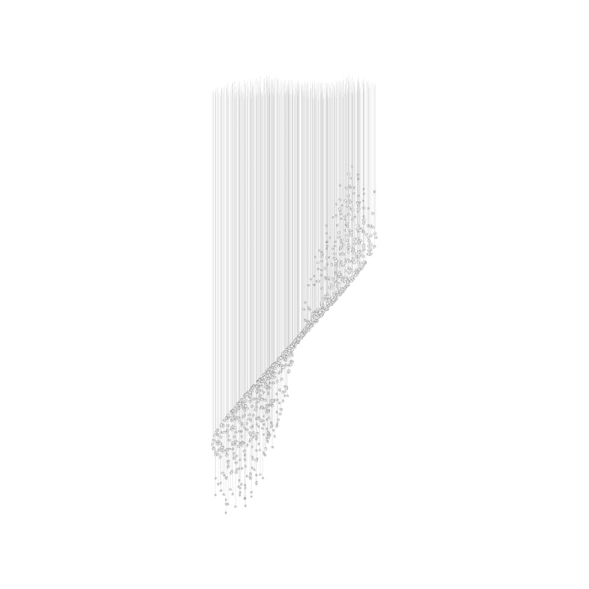 Raw Crystal Customizable Chandelier