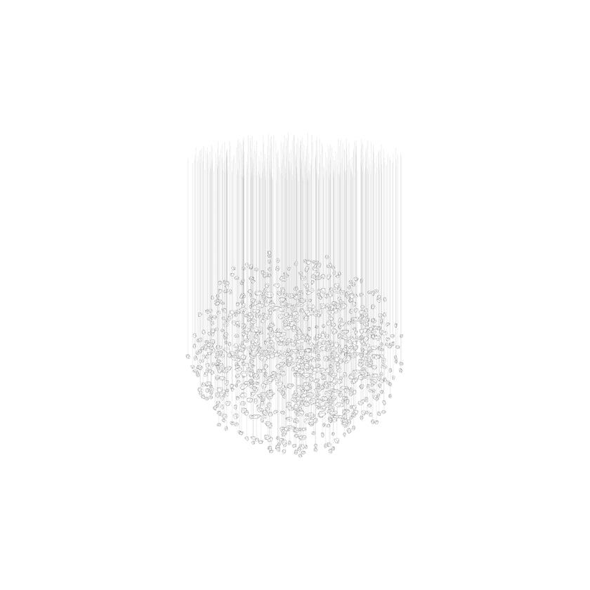 Raw Crystal Customizable Chandelier