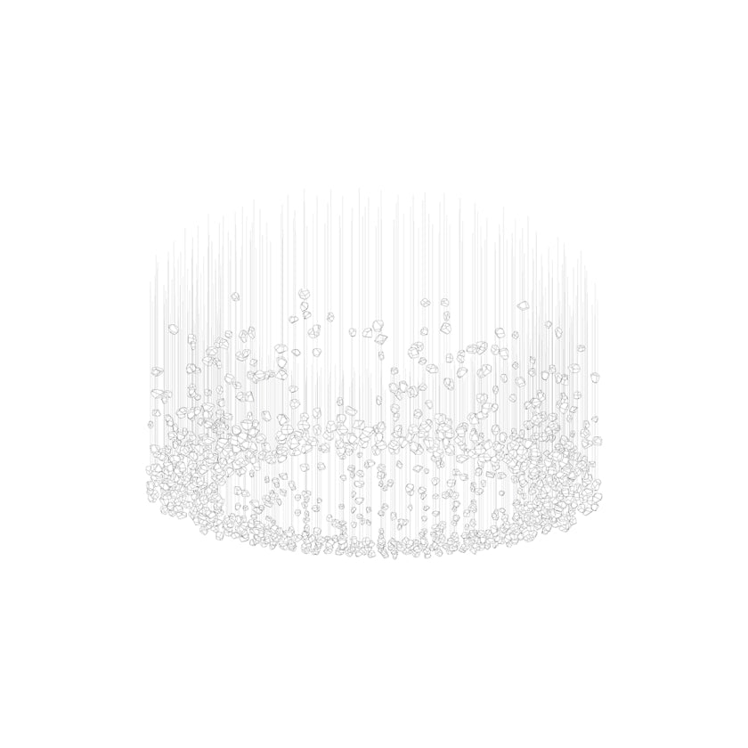 Raw Crystal Customizable Chandelier