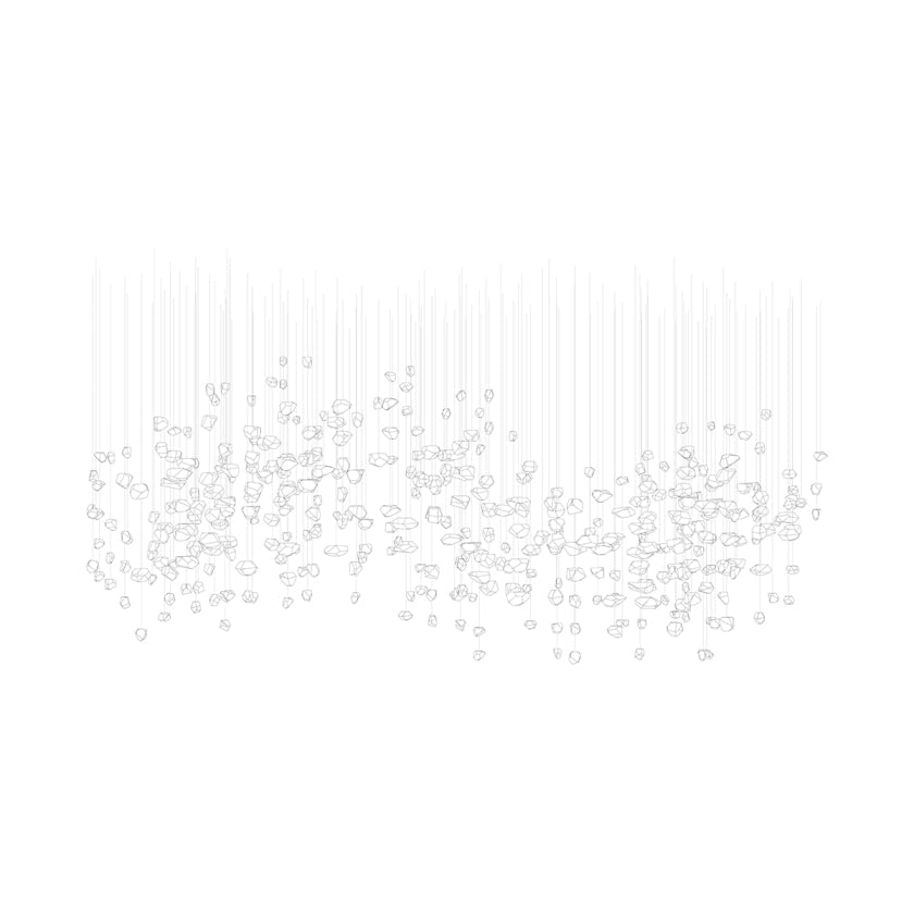 Raw Crystal Customizable Chandelier