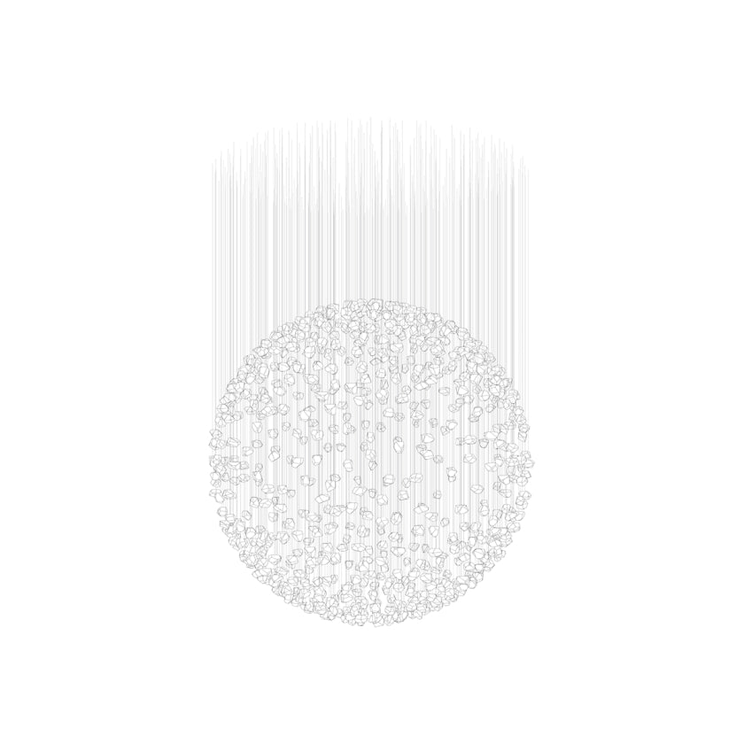 Raw Crystal Customizable Chandelier