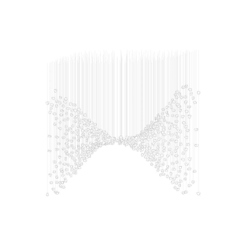 Raw Crystal Customizable Chandelier