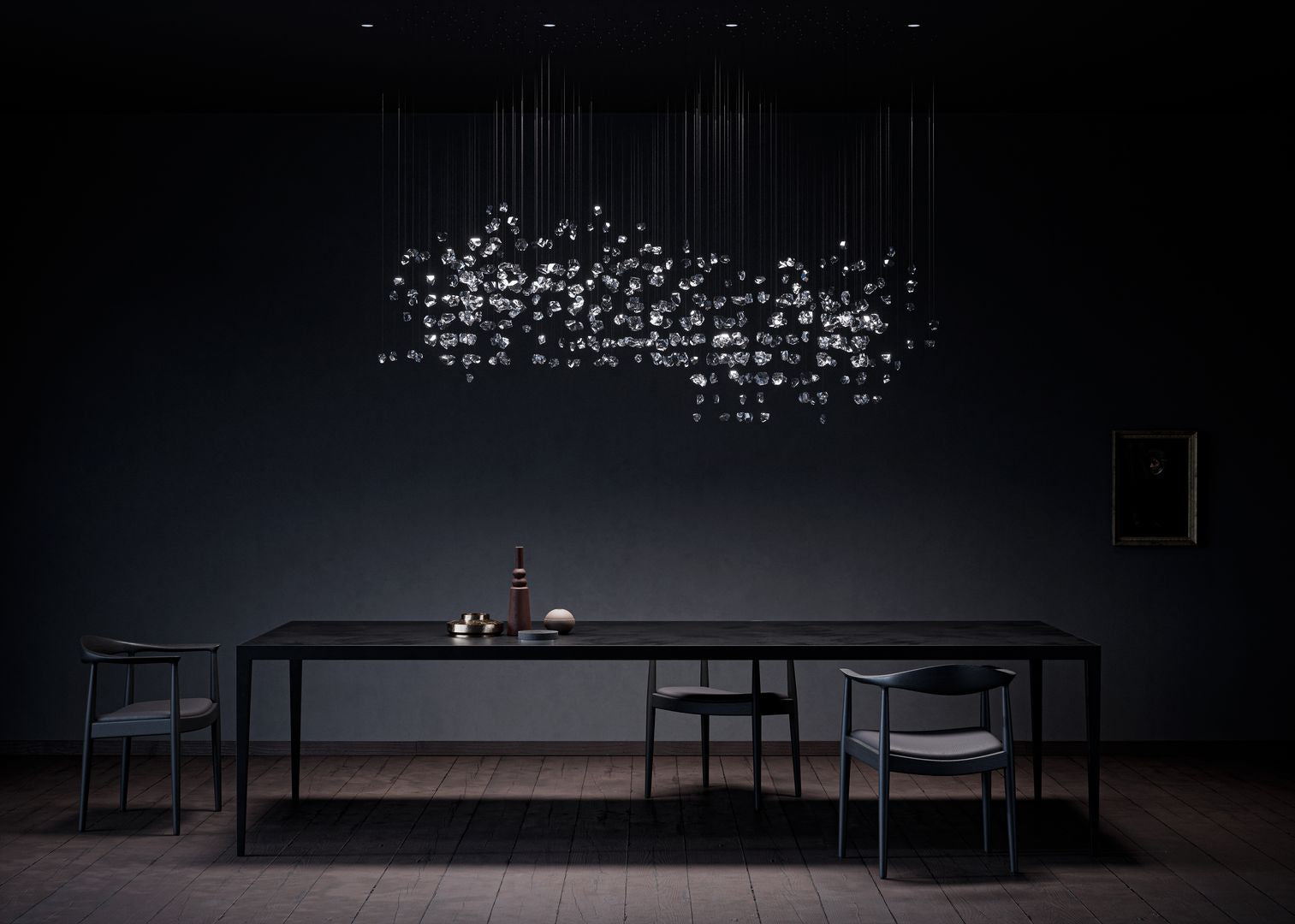 Raw Crystal Customizable Chandelier