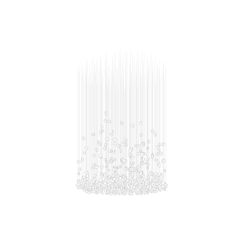 Raw Crystal Customizable Chandelier