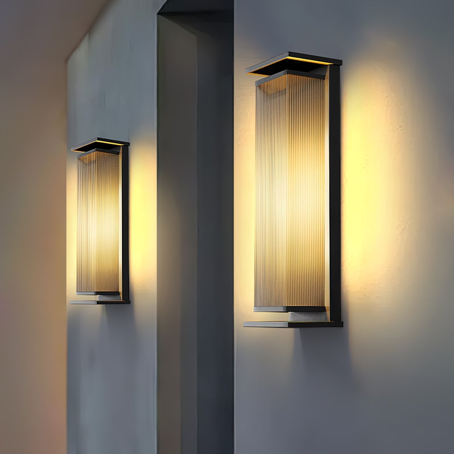 Rectangular Box Solar Outdoor Wall Lamp detail view 5