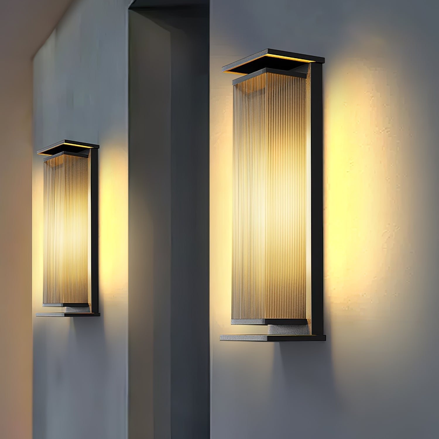Rectangular Box Solar Outdoor Wall Lamp detail view 19