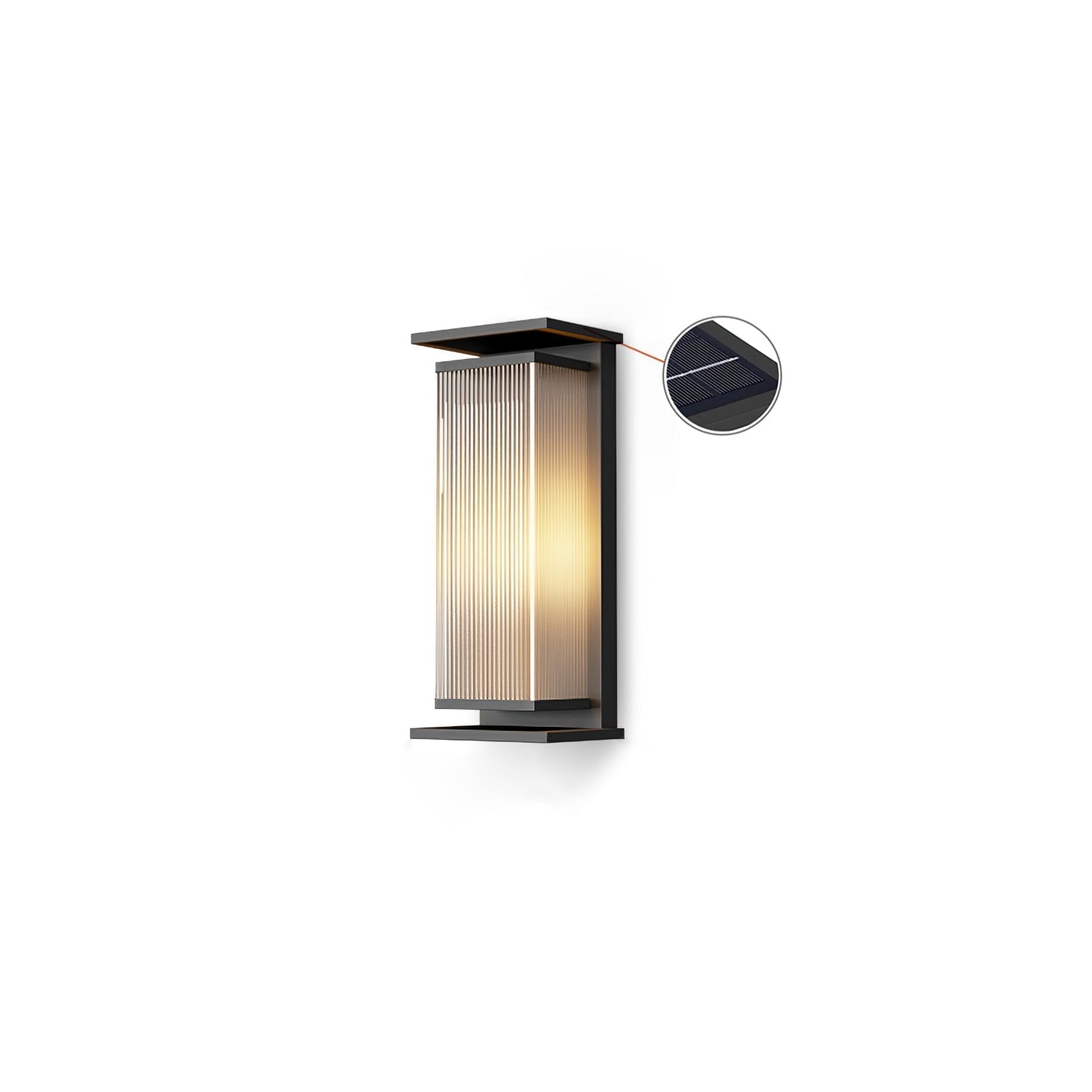 Rectangular Box Solar Outdoor Wall Lamp detail view 27
