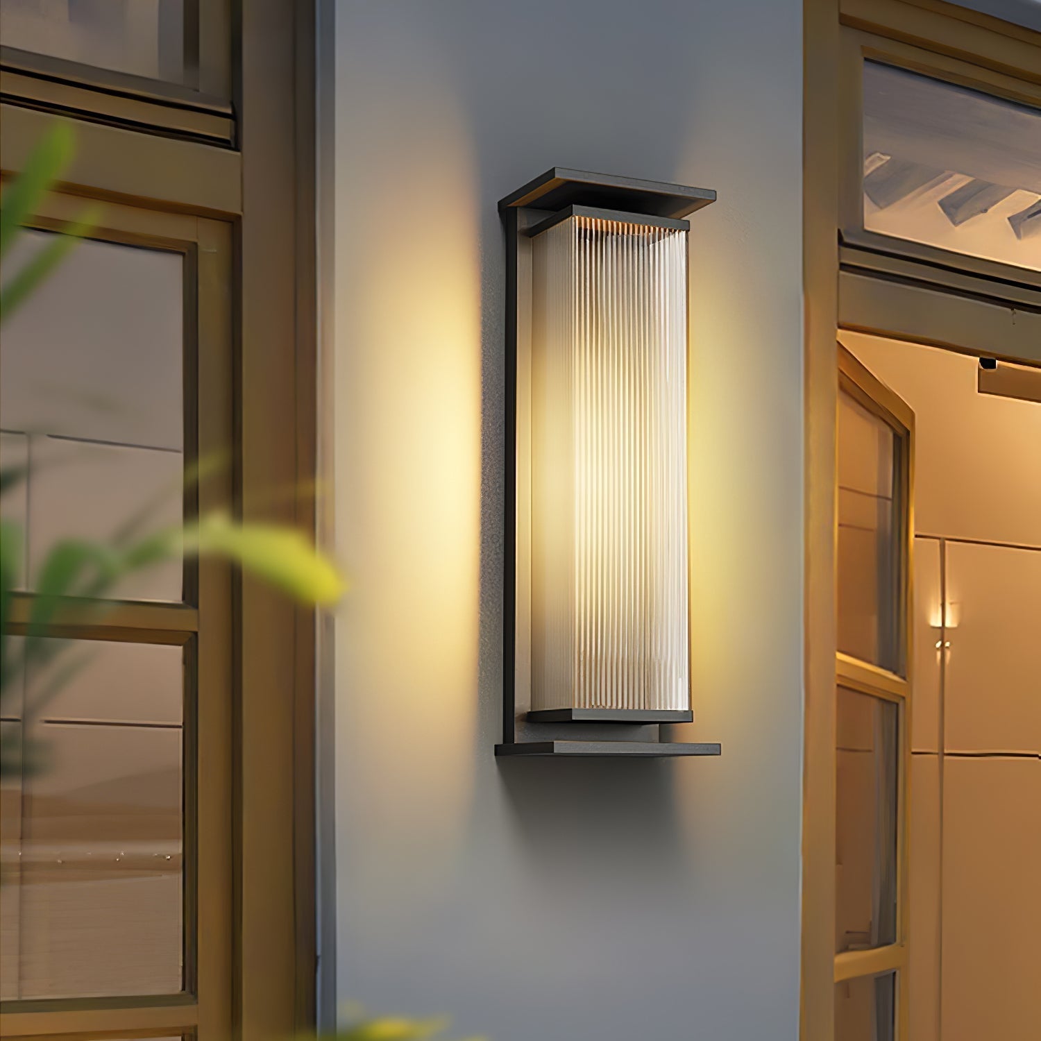 Rectangular Box Solar Outdoor Wall Lamp detail view 4