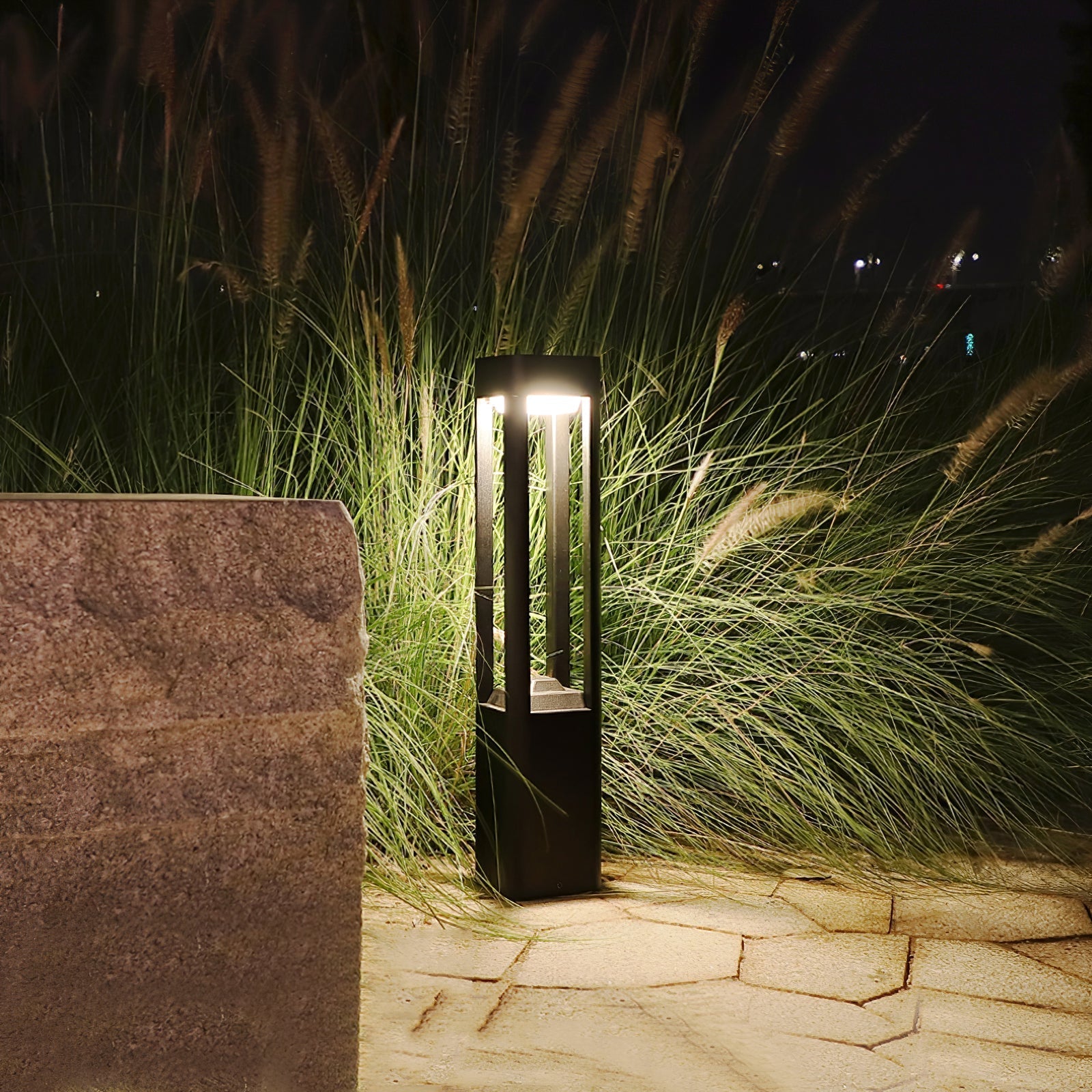 Rectangular Column Garden Light Table Lamp