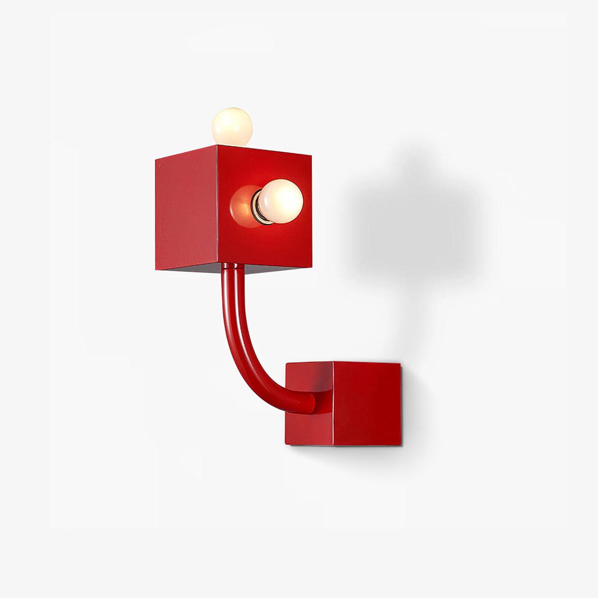 Red Cube Wall Sconce