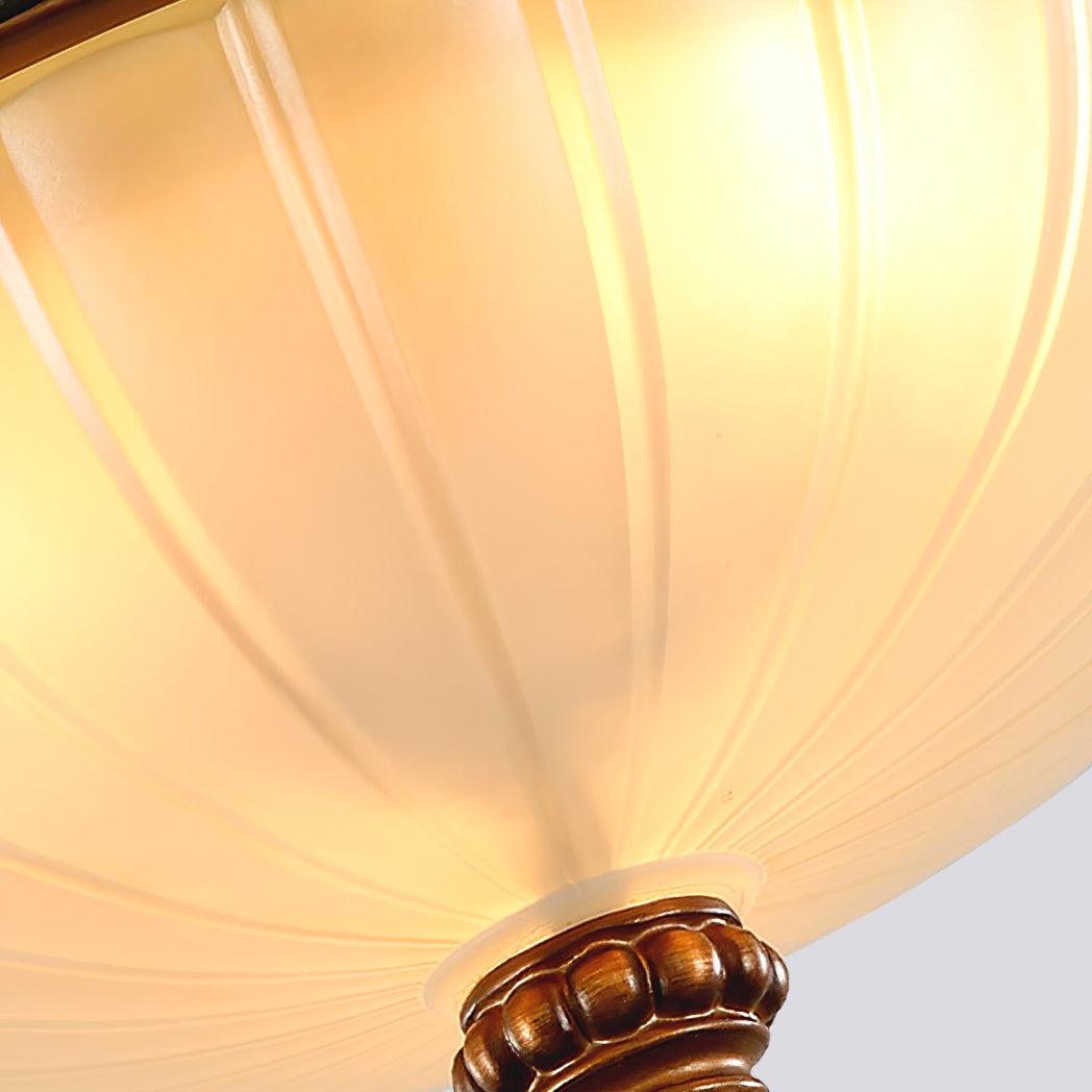 Retro Floral Resin Recessed Flush Mount Light Ceiling
