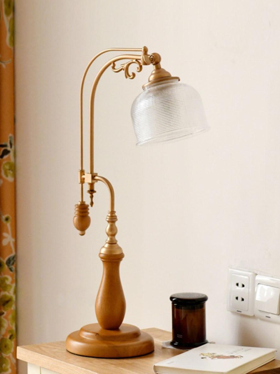 Retro Glass Gooseneck Table Lamp 5.5