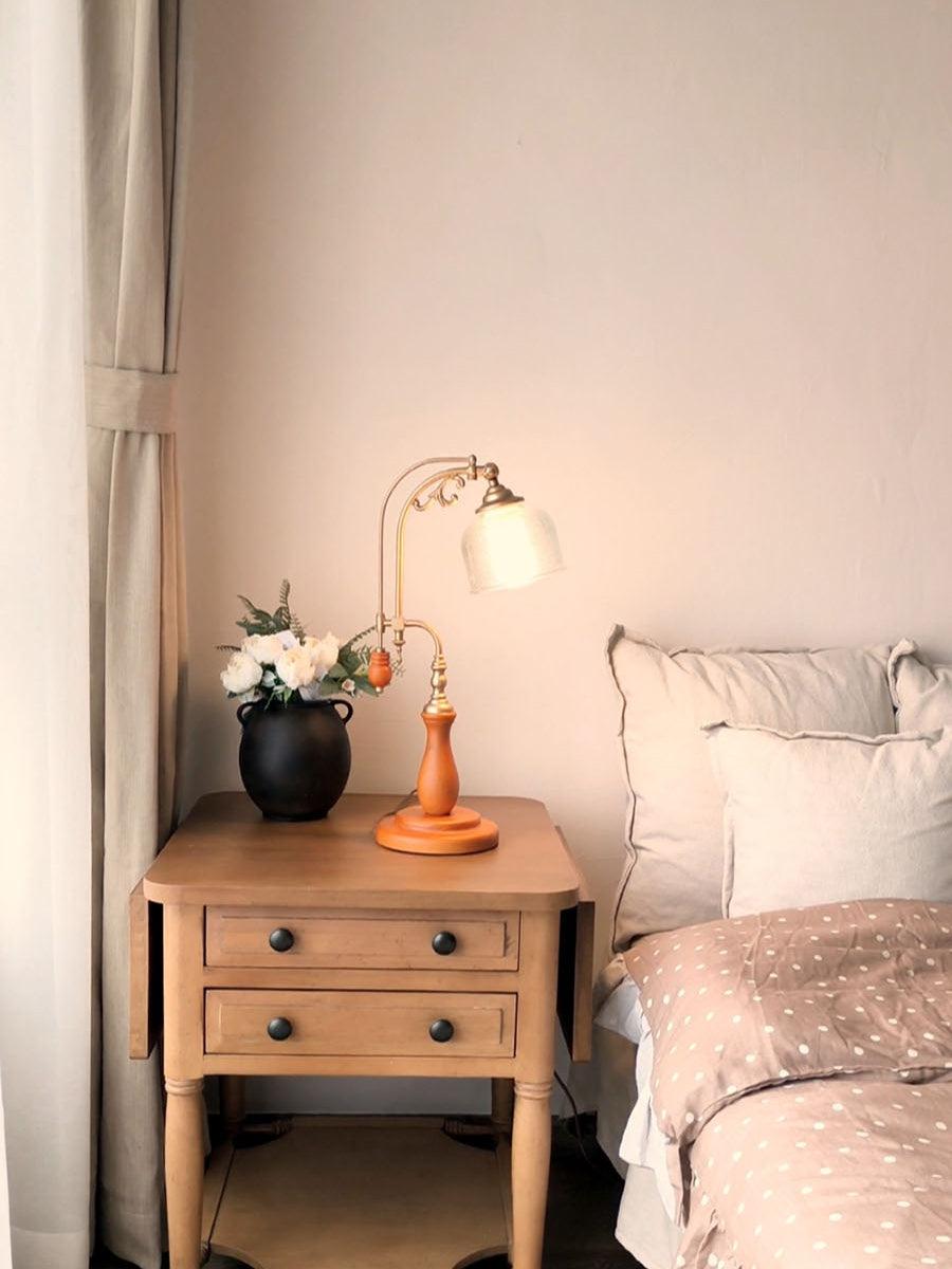 Retro Glass Gooseneck Table Lamp 5.5