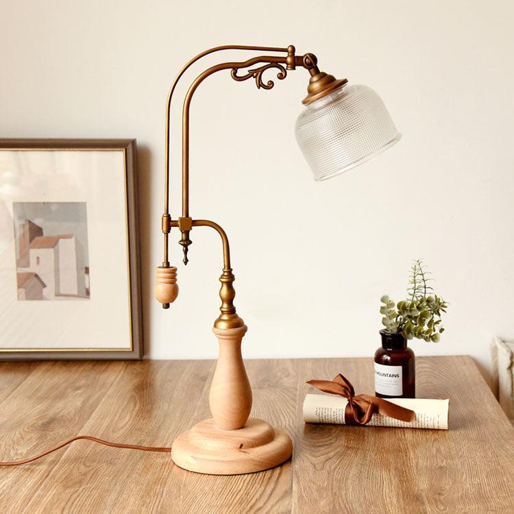 Retro Glass Gooseneck Table Lamp 5.5