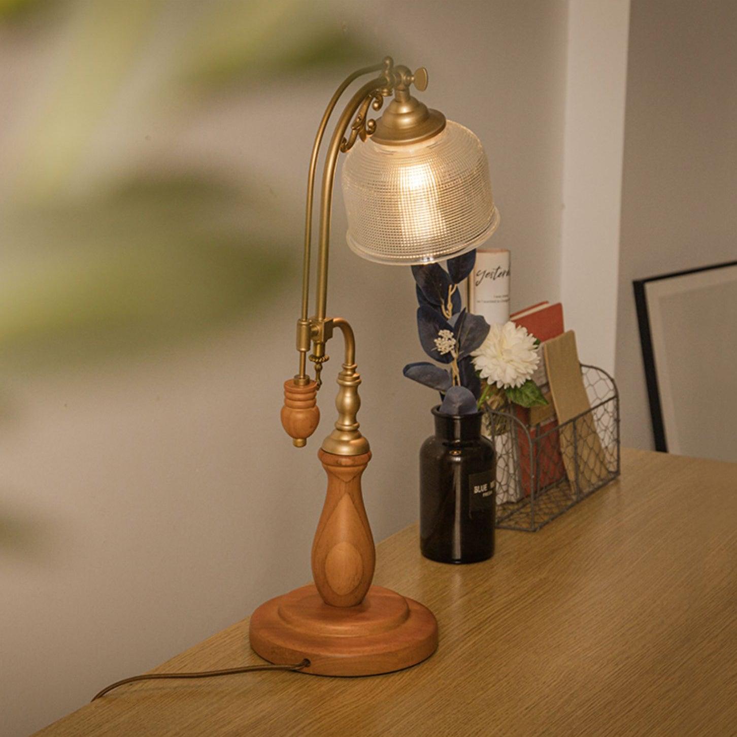 Retro Glass Gooseneck Table Lamp 5.5