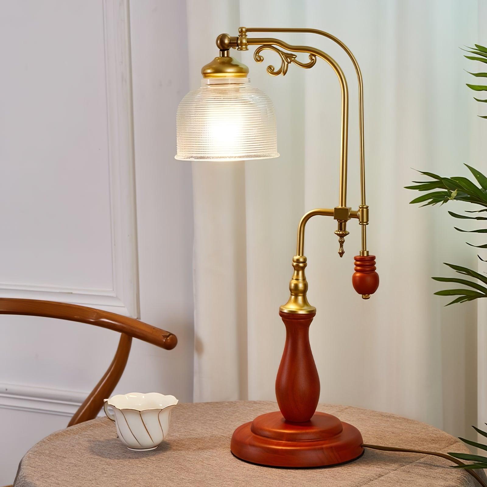 Retro Glass Gooseneck Table Lamp 5.5