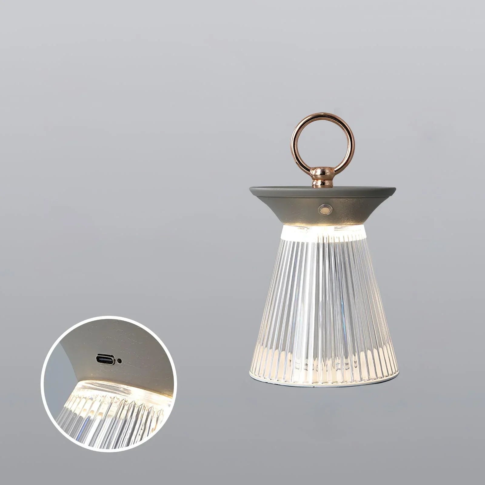 Ribbed Table Light 4.5", Bedside Table Lamp, detail 20