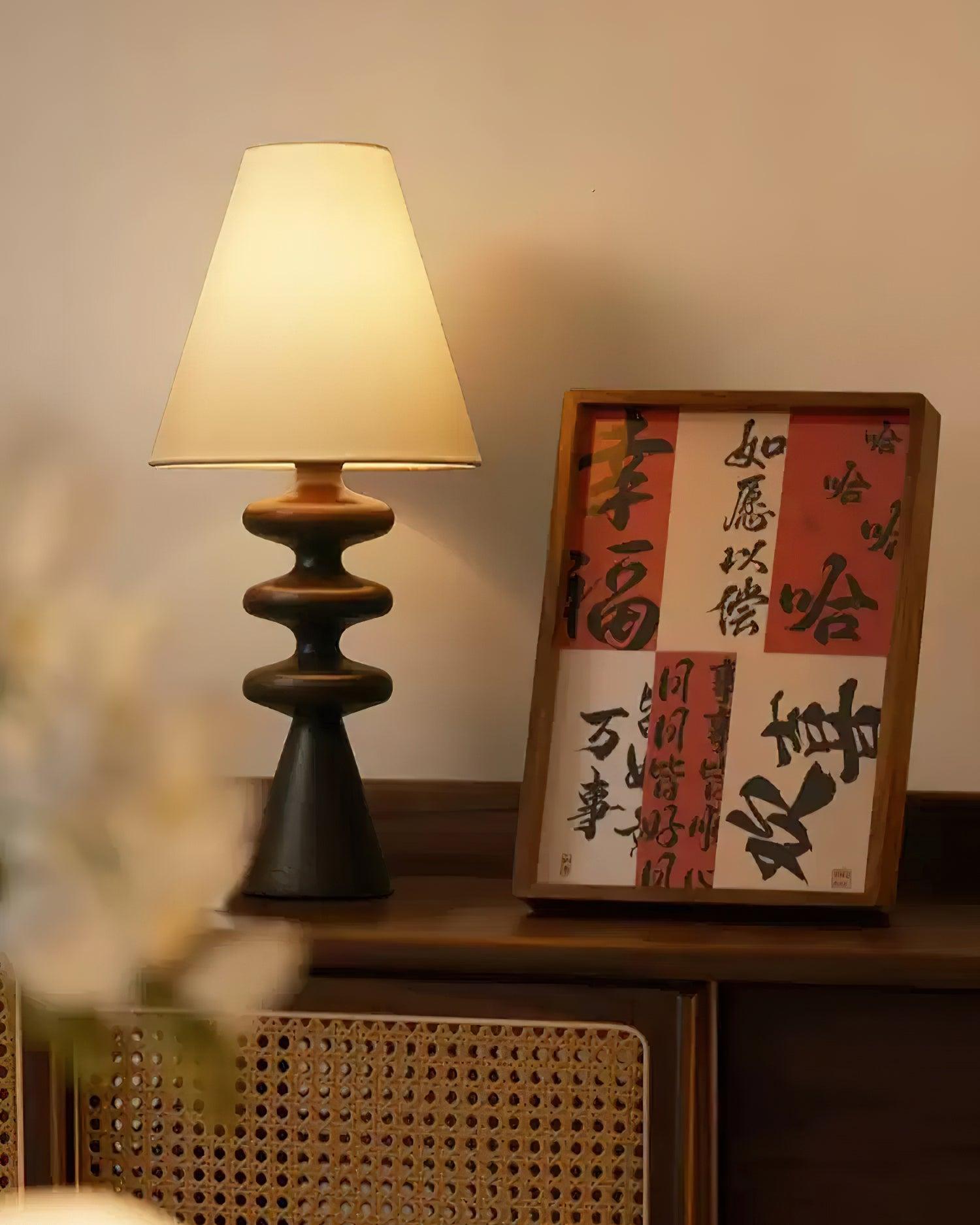 Ripple Wood Table Lamp 8.7