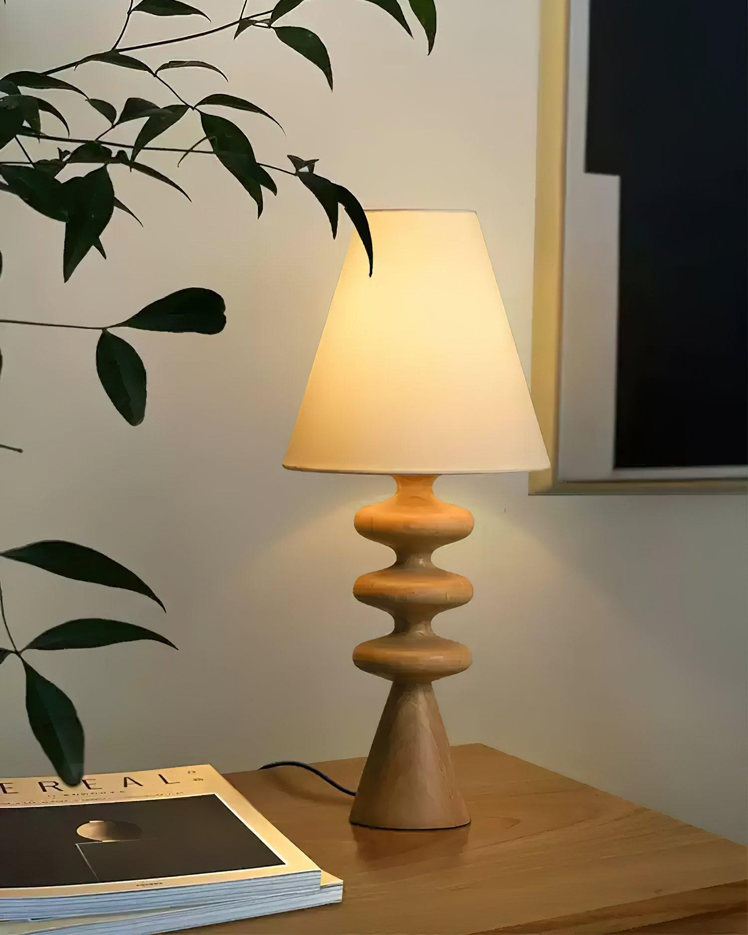Ripple Wood Table Lamp 8.7