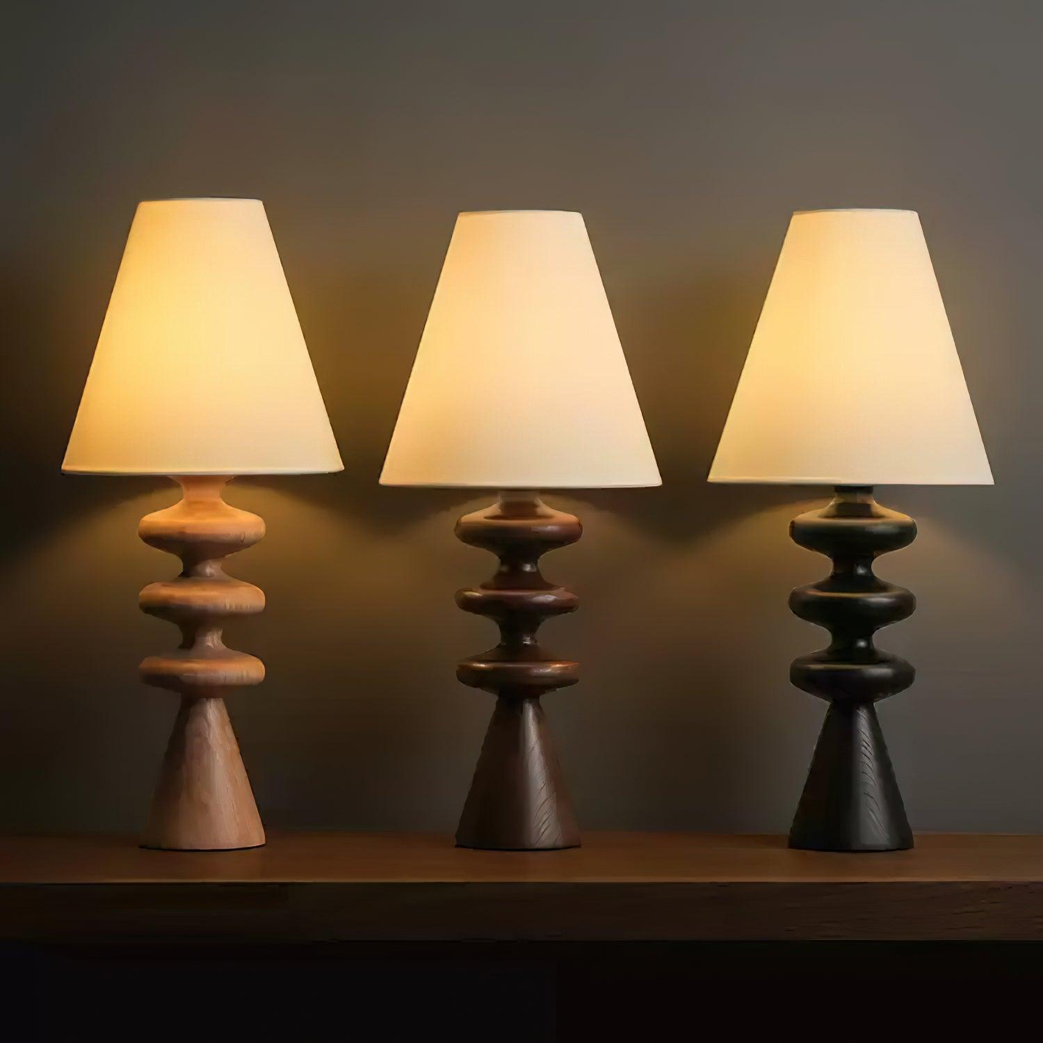 Ripple Wood Table Lamp 8.7