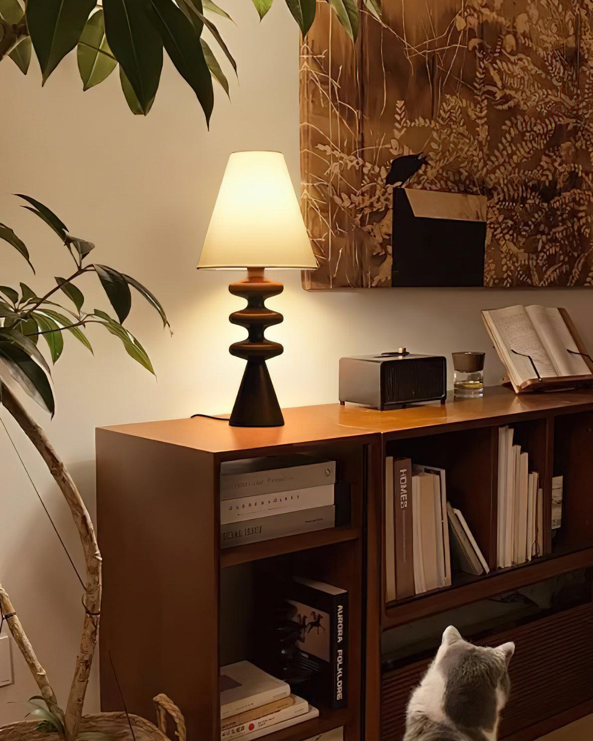Ripple Wood Table Lamp 8.7