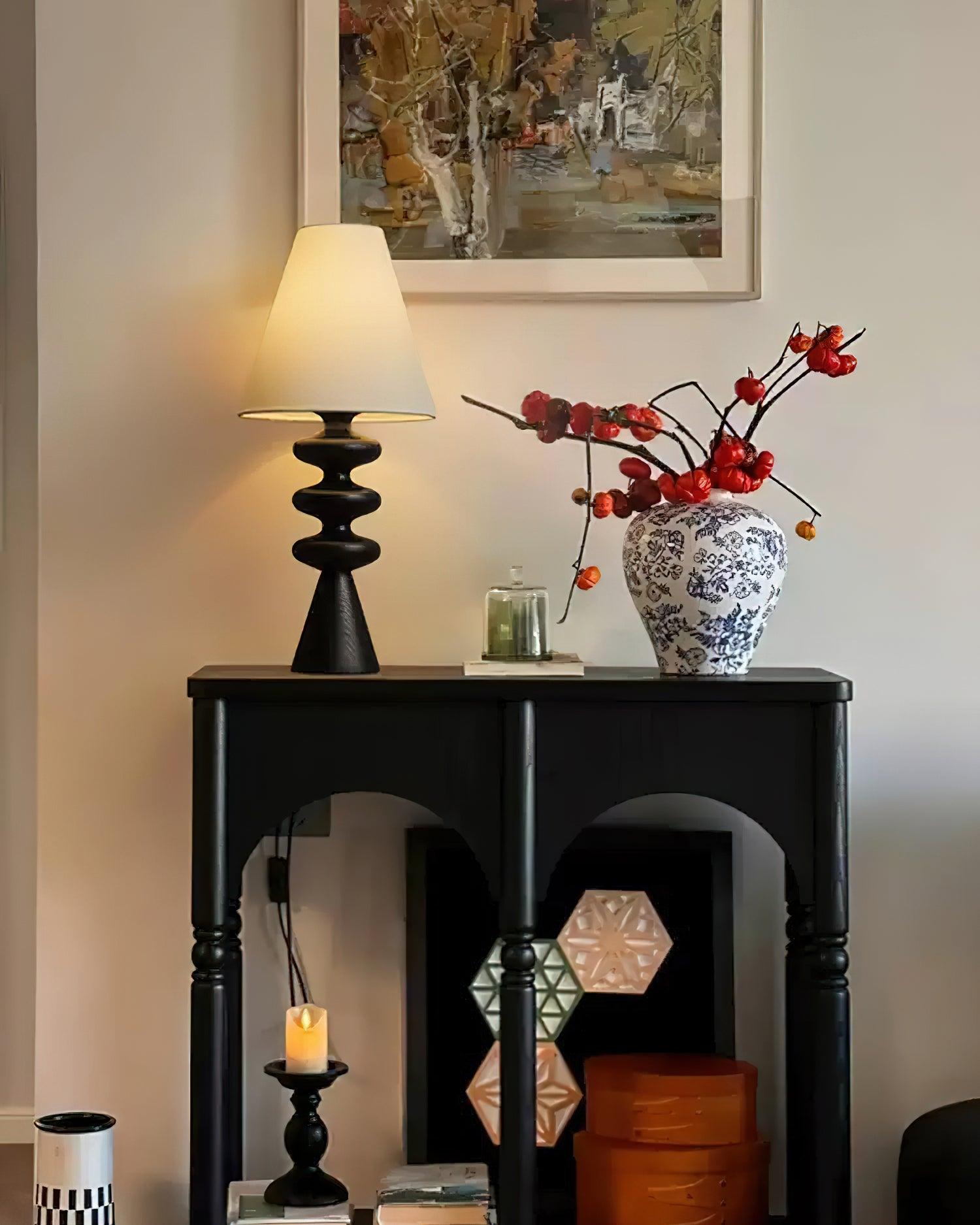 Ripple Wood Table Lamp 8.7