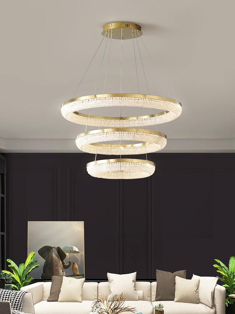 Round Ring Crystal Chandelier