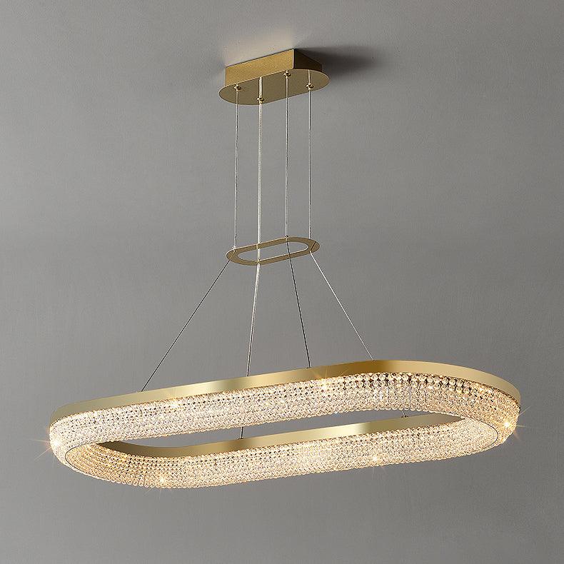 Round Ring Crystal Chandelier