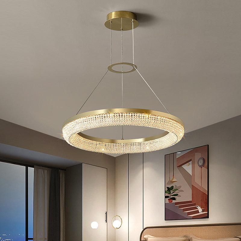 Round Ring Crystal Chandelier
