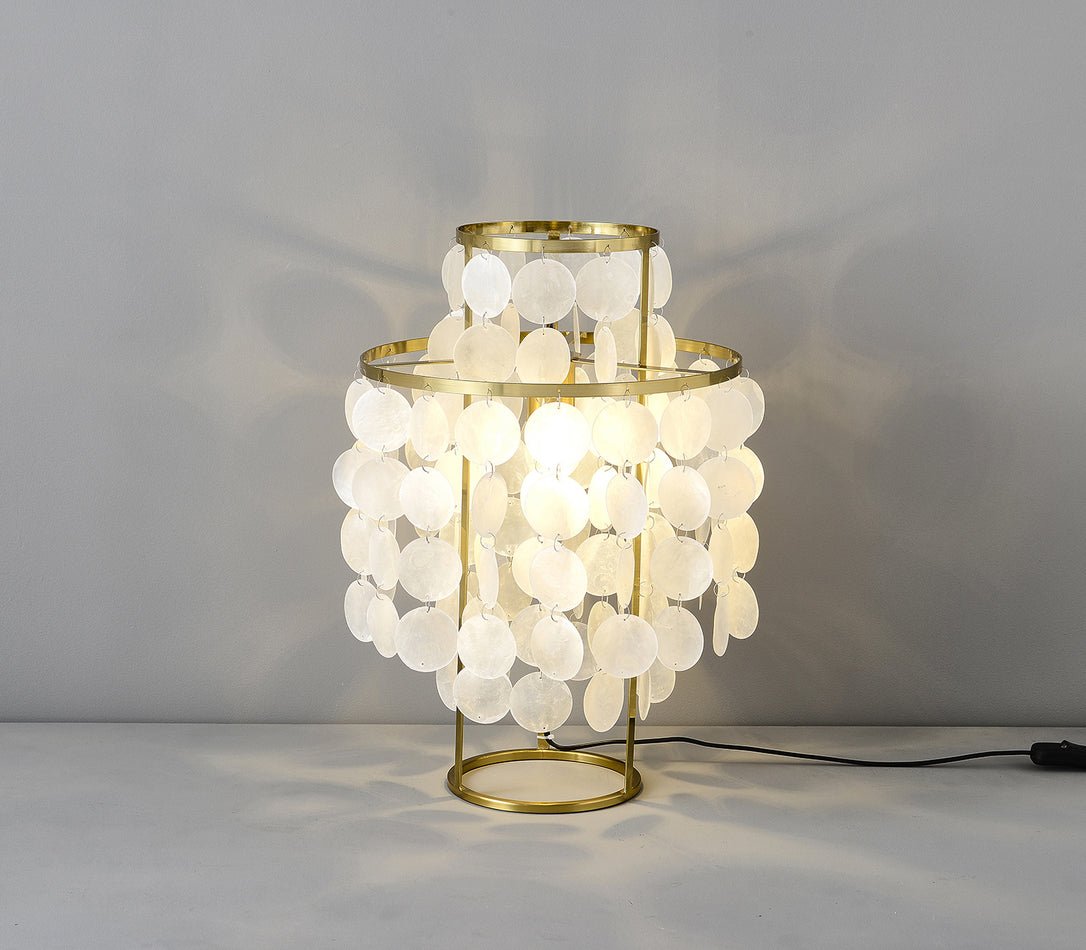 Circular Shell Table Light, Bedside Table Lamp, detail 59