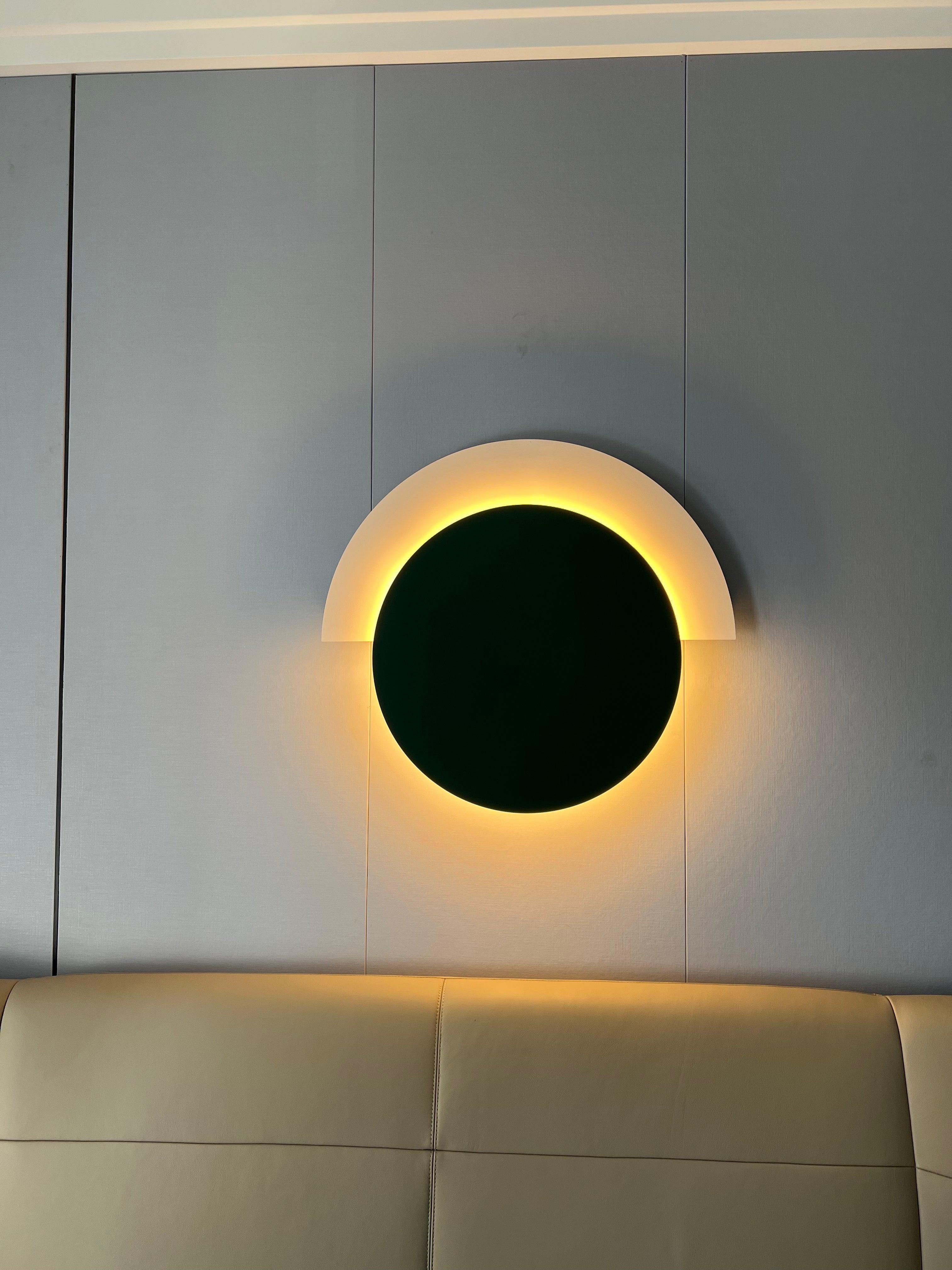 Rounded Abstract Art Sconce
