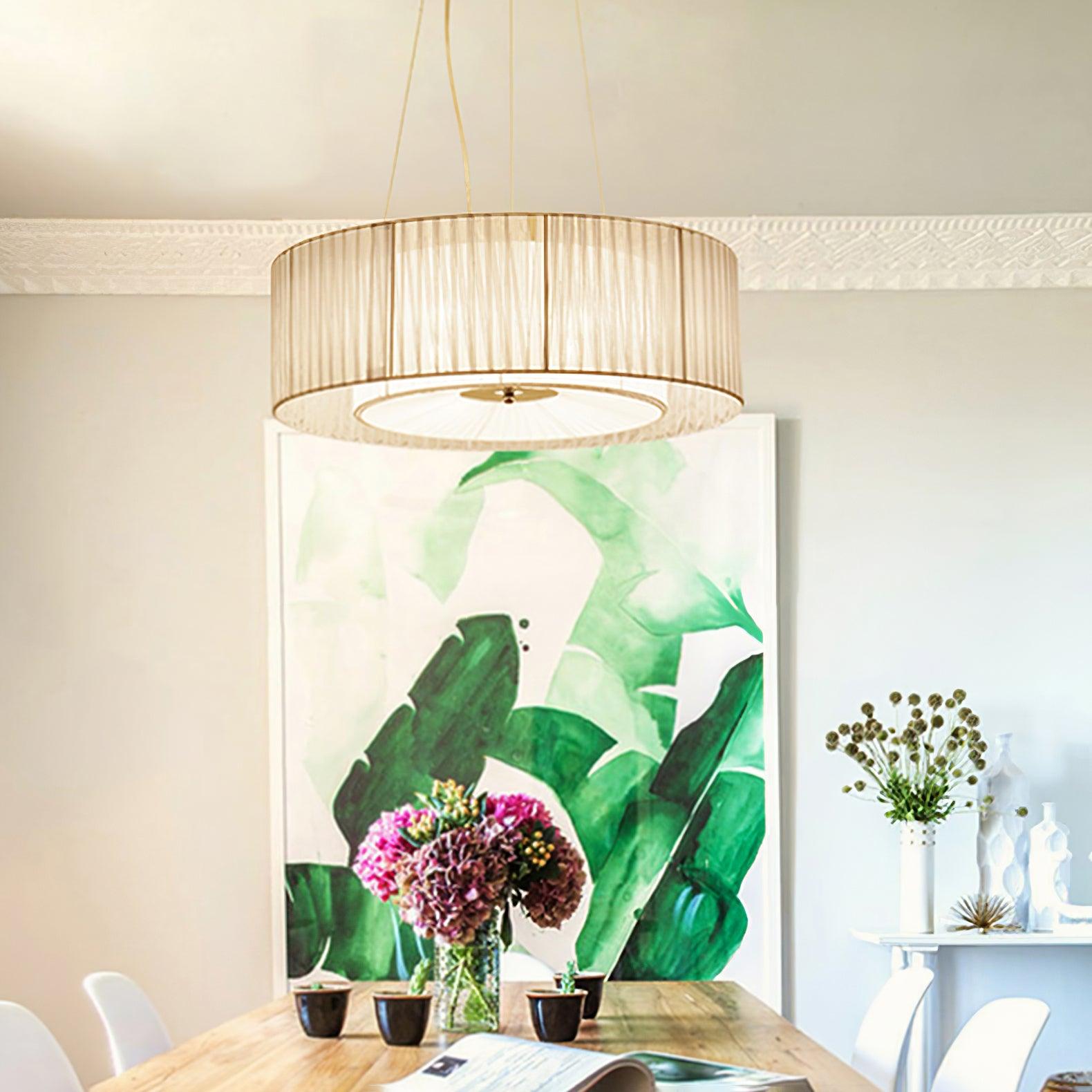 Ruffle Pleated Ceiling Light Fitting Pendant Lamp detail view 12